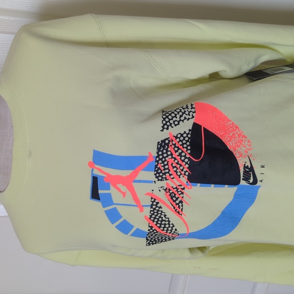 Jordan x Union 2.0 Flight Crew Neck Long Sleeve In Pale Yellow - Picture 2 of 11